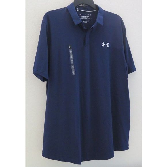 Under Armour 1362493 Men's Sz L Academy Blue/Halo Gray Golf Iso-Chill Polo $70 - Picture 1 of 4